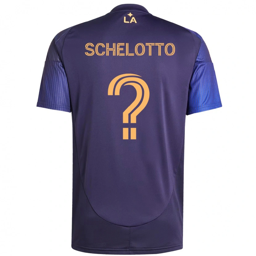Danxen Män Nicolas Barros Schelotto #0 Lila Blå Bortatröja Matchtröjor 2025/26 Tröjor T-Tröja
