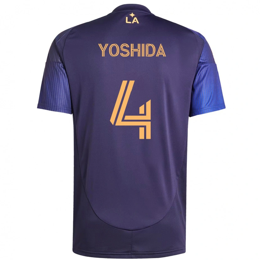 Danxen Män Maya Yoshida #4 Lila Blå Bortatröja Matchtröjor 2025/26 Tröjor T-Tröja