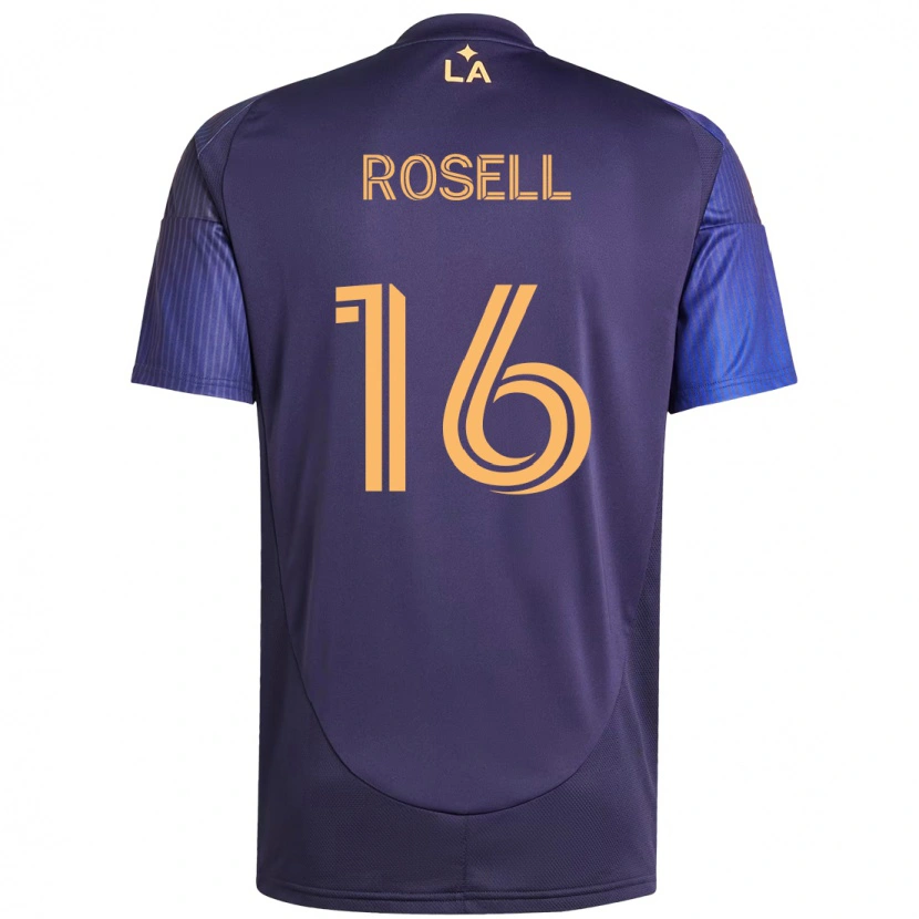 Danxen Män Uri Rosell #16 Lila Blå Bortatröja Matchtröjor 2025/26 Tröjor T-Tröja