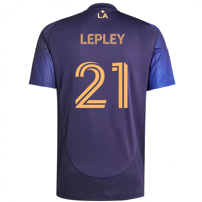 Danxen Män Tucker Lepley #21 Lila Blå Bortatröja Matchtröjor 2025/26 Tröjor T-Tröja