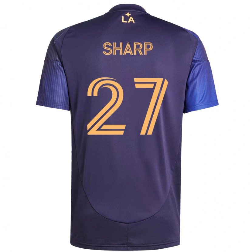 Danxen Män Billy Sharp #27 Lila Blå Bortatröja Matchtröjor 2025/26 Tröjor T-Tröja
