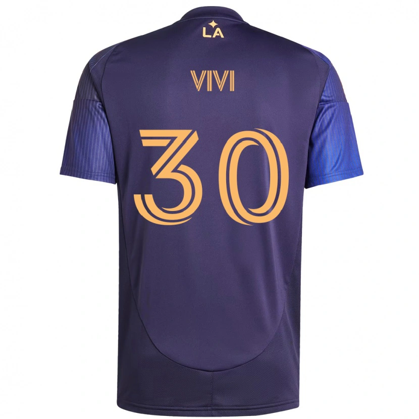 Danxen Män Gino Vivi #30 Lila Blå Bortatröja Matchtröjor 2025/26 Tröjor T-Tröja