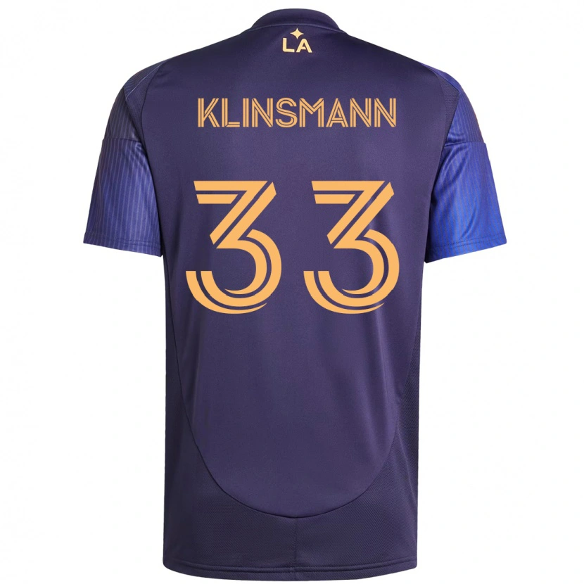 Danxen Män Jonathan Klinsmann #33 Lila Blå Bortatröja Matchtröjor 2025/26 Tröjor T-Tröja