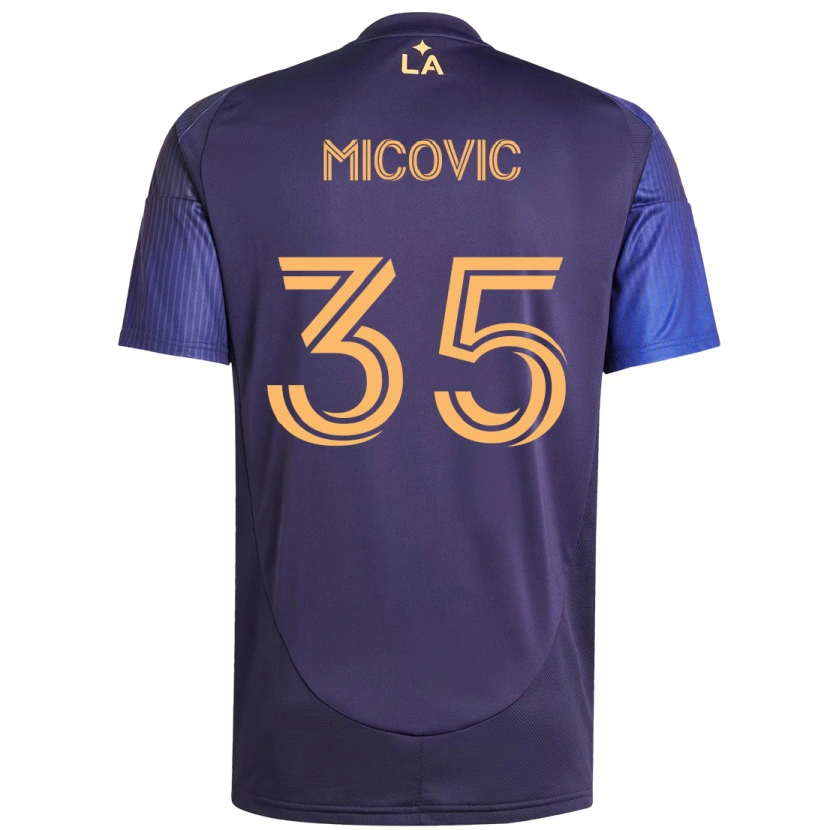 Danxen Män Novak Micovic #35 Lila Blå Bortatröja Matchtröjor 2025/26 Tröjor T-Tröja