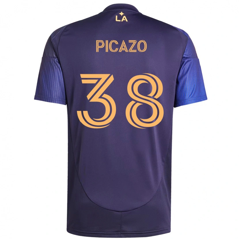 Danxen Män Axel Picazo #38 Lila Blå Bortatröja Matchtröjor 2025/26 Tröjor T-Tröja