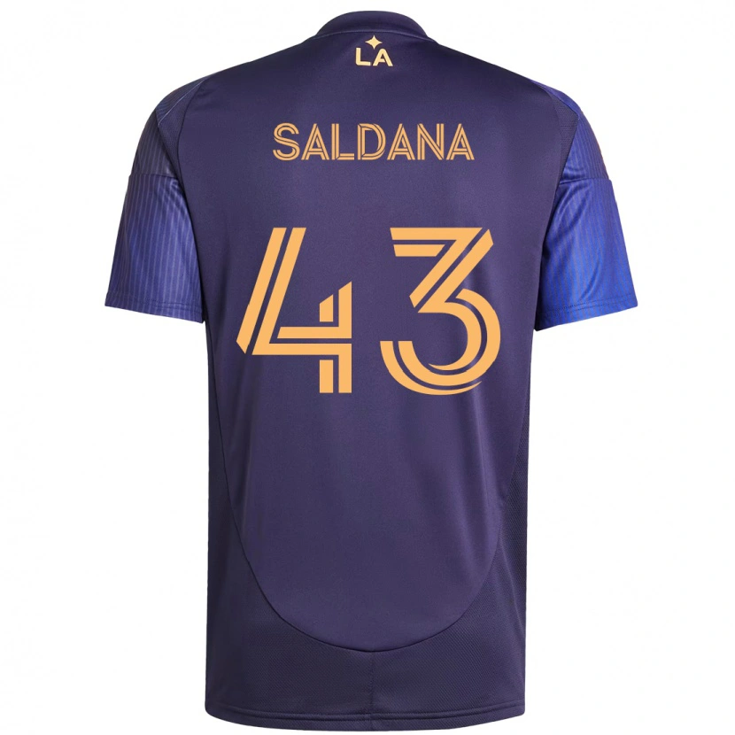 Danxen Män Adam Saldaña #43 Lila Blå Bortatröja Matchtröjor 2025/26 Tröjor T-Tröja