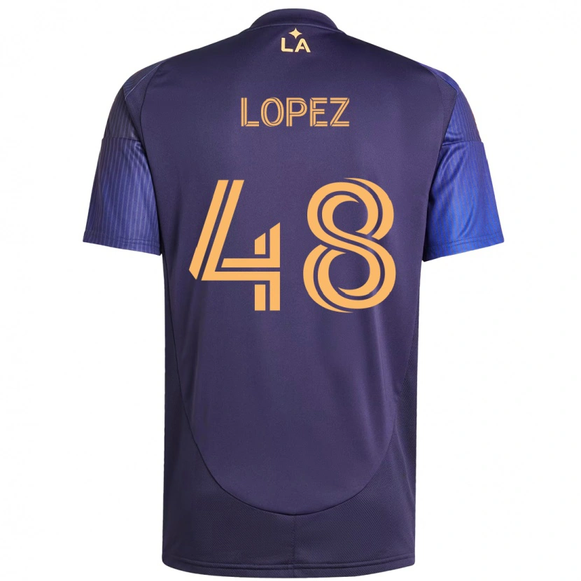 Danxen Män Diego López #48 Lila Blå Bortatröja Matchtröjor 2025/26 Tröjor T-Tröja