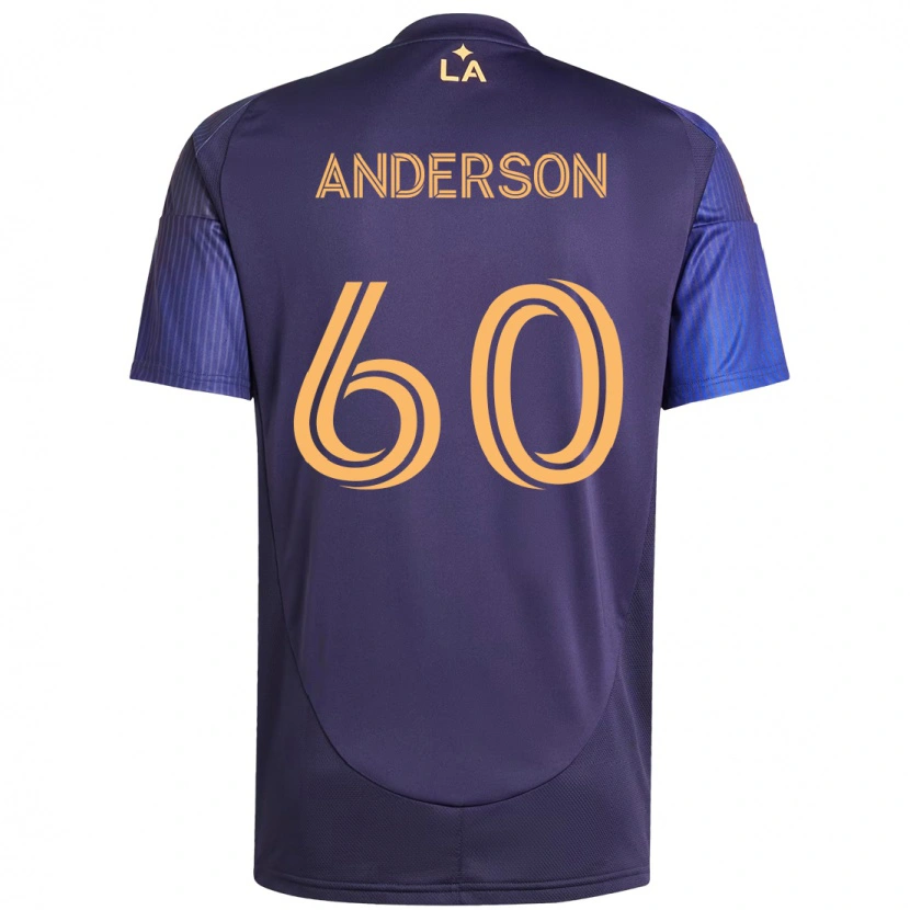 Danxen Män Nolan Anderson #60 Lila Blå Bortatröja Matchtröjor 2025/26 Tröjor T-Tröja