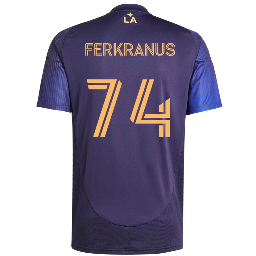 Danxen Män Marcus Ferkranus #74 Lila Blå Bortatröja Matchtröjor 2025/26 Tröjor T-Tröja