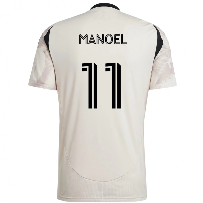 Danxen Män Elias Manoel #11 Beige Svart Bortatröja Matchtröjor 2025/26 Tröjor T-Tröja