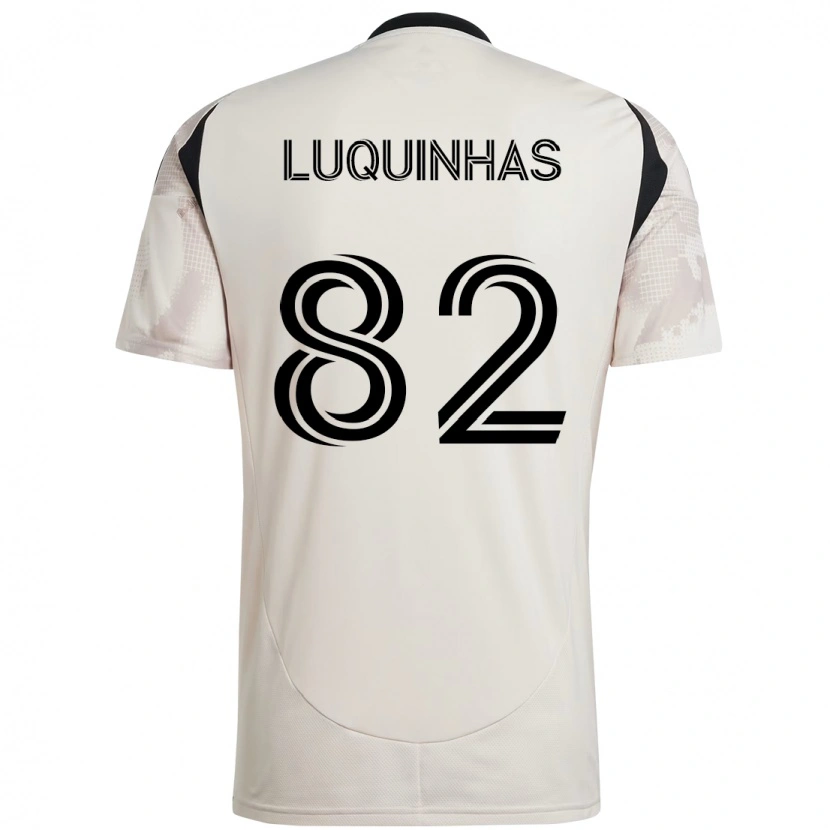 Danxen Män Luquinhas #82 Beige Svart Bortatröja Matchtröjor 2025/26 Tröjor T-Tröja