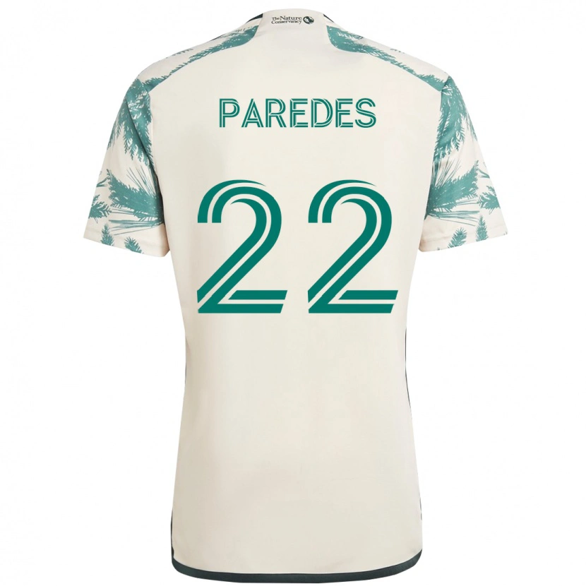 Danxen Män Cristhian Paredes #22 Beige Grön Bortatröja Matchtröjor 2025/26 Tröjor T-Tröja