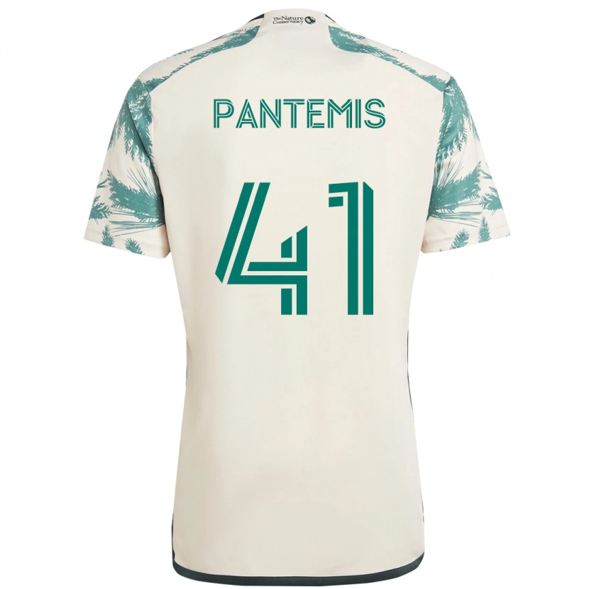 Danxen Män James Pantemis #41 Beige Grön Bortatröja Matchtröjor 2025/26 Tröjor T-Tröja