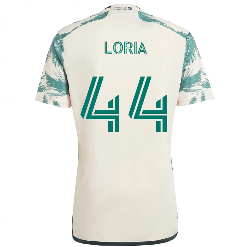 Danxen Män Marvin Loría #44 Beige Grön Bortatröja Matchtröjor 2025/26 Tröjor T-Tröja