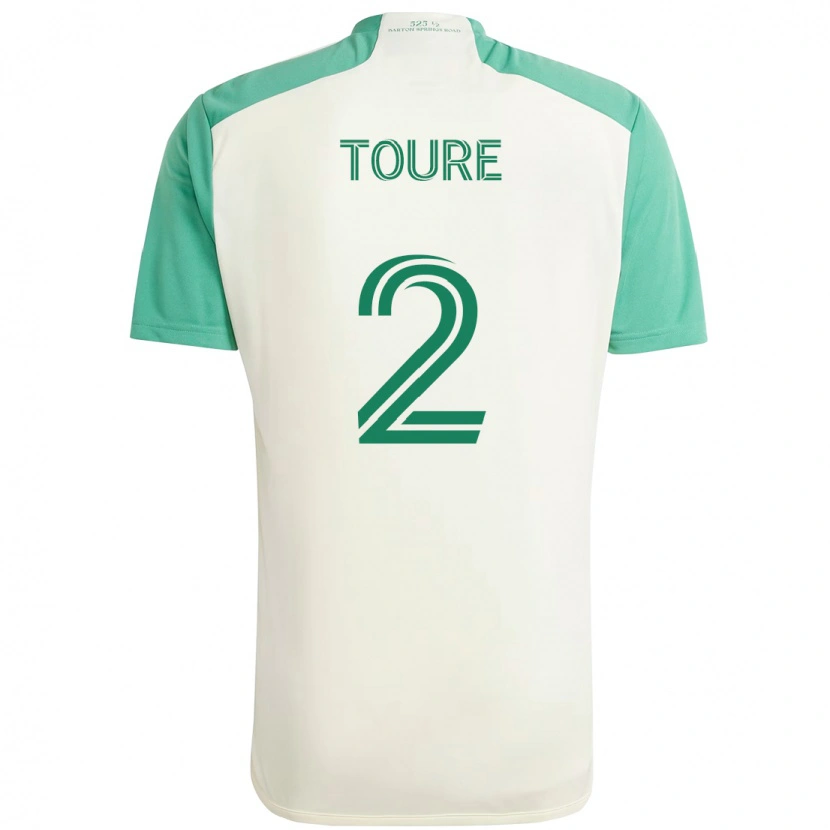 Danxen Män Cheick Touré #2 Vit Grön Bortatröja Matchtröjor 2025/26 Tröjor T-Tröja