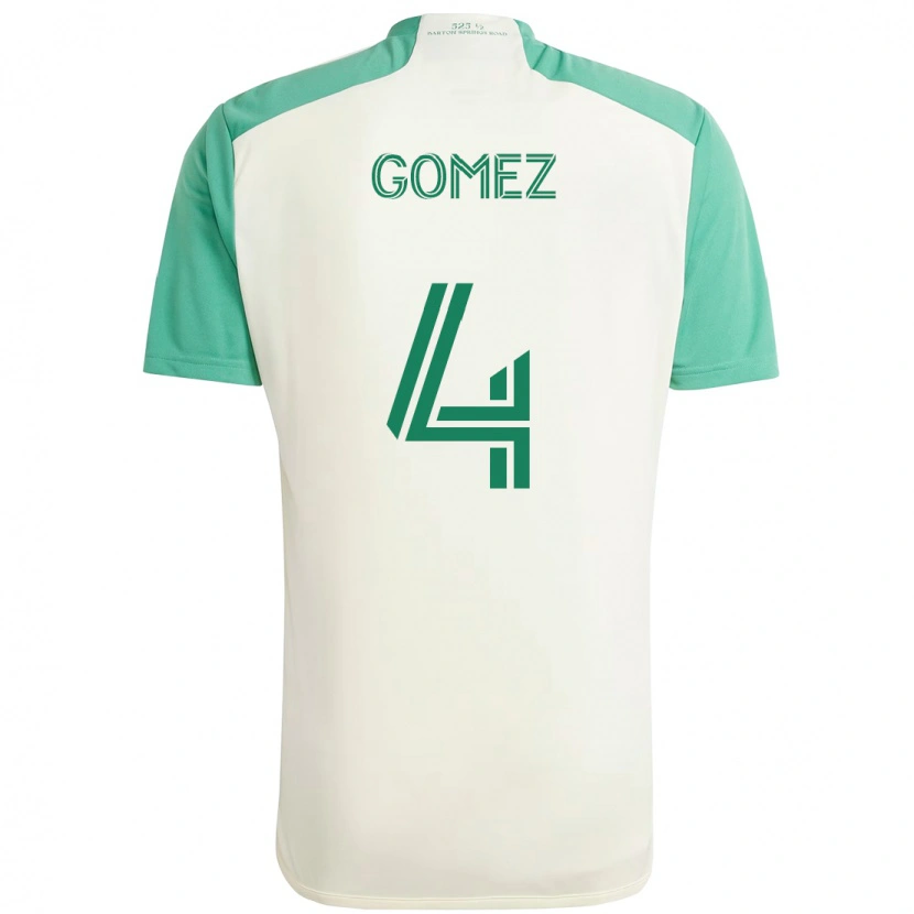 Danxen Män Antonio Gomez #4 Vit Grön Bortatröja Matchtröjor 2025/26 Tröjor T-Tröja