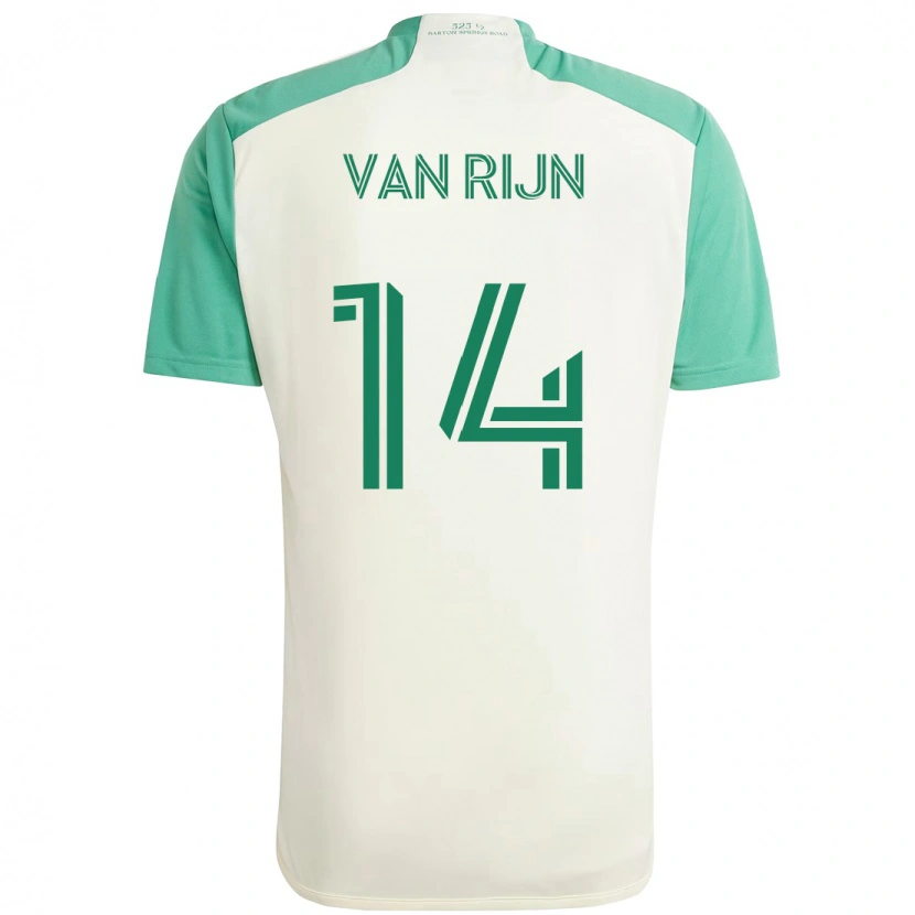 Danxen Män Nico Van Rijn #14 Vit Grön Bortatröja Matchtröjor 2025/26 Tröjor T-Tröja