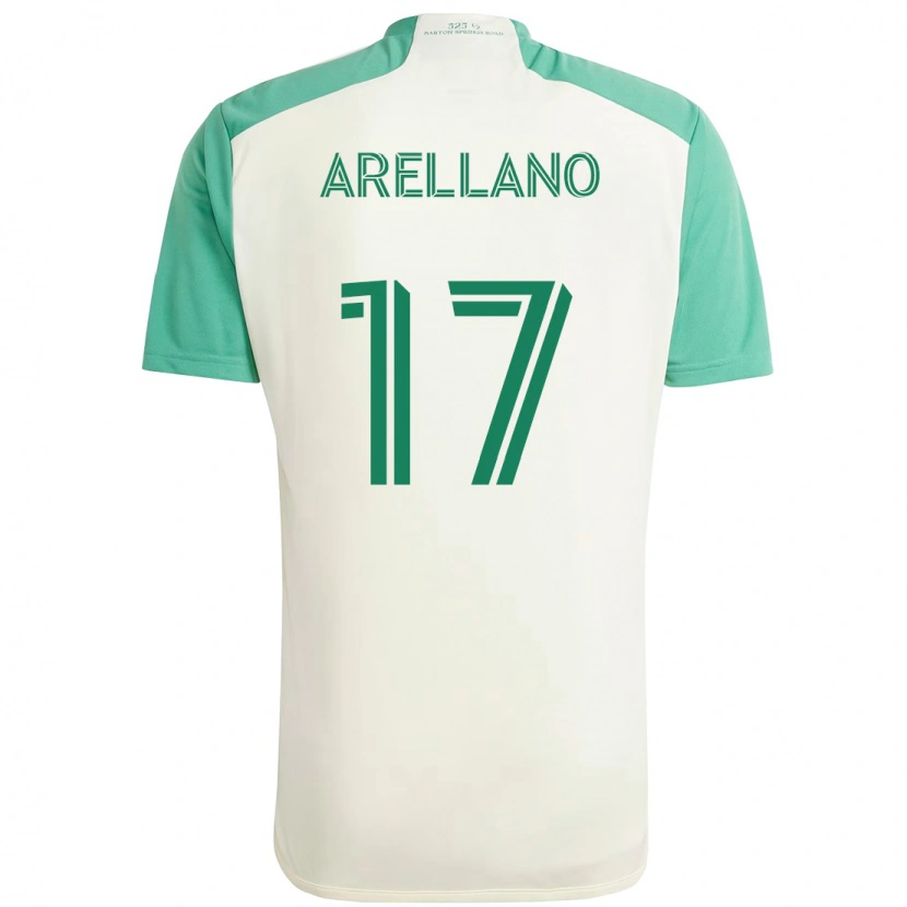 Danxen Män Bryan Arellano #17 Vit Grön Bortatröja Matchtröjor 2025/26 Tröjor T-Tröja