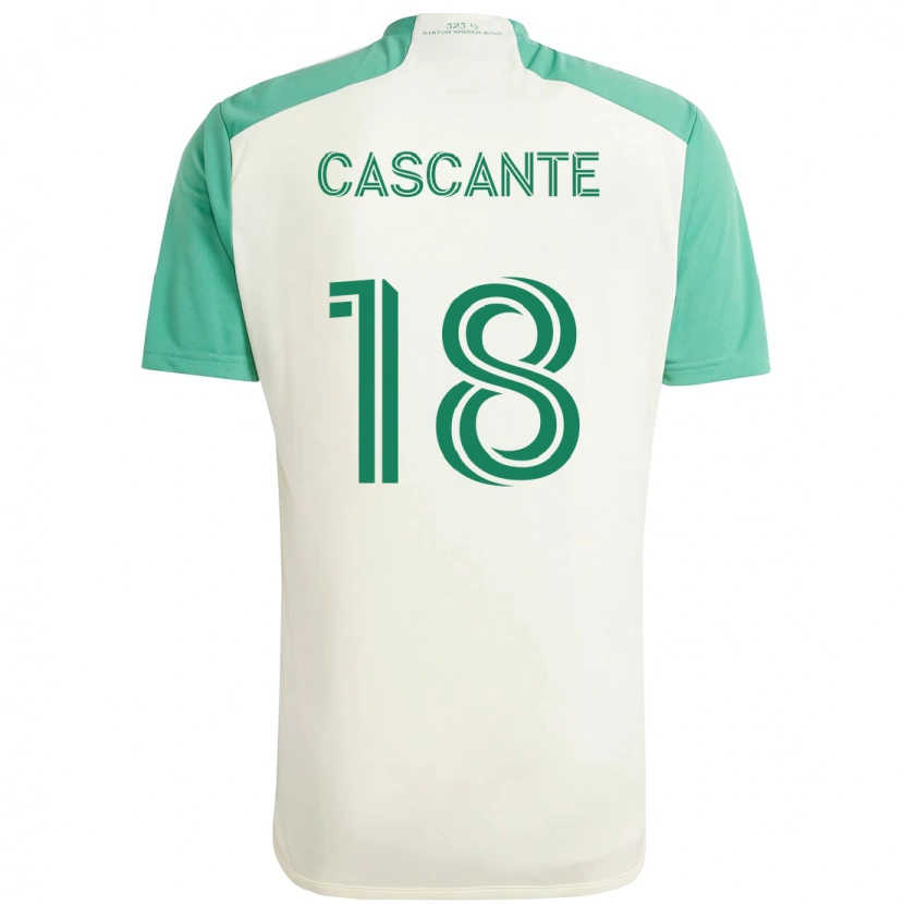 Danxen Män Julio Cascante #18 Vit Grön Bortatröja Matchtröjor 2025/26 Tröjor T-Tröja