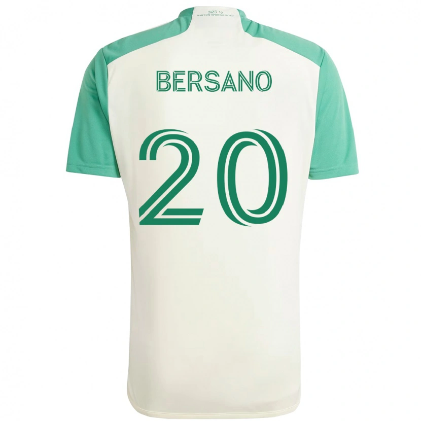 Danxen Män Matt Bersano #20 Vit Grön Bortatröja Matchtröjor 2025/26 Tröjor T-Tröja