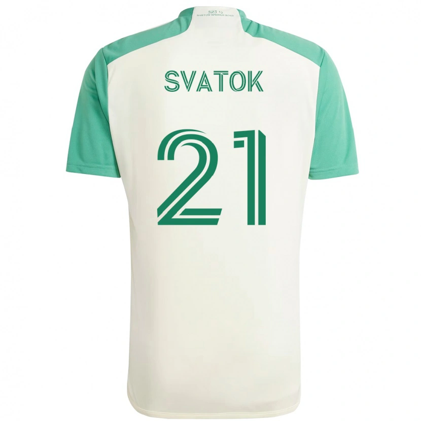 Danxen Män Oleksandr Svatok #21 Vit Grön Bortatröja Matchtröjor 2025/26 Tröjor T-Tröja