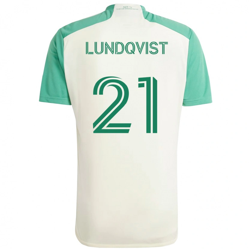 Danxen Män Adam Lundqvist #21 Vit Grön Bortatröja Matchtröjor 2025/26 Tröjor T-Tröja