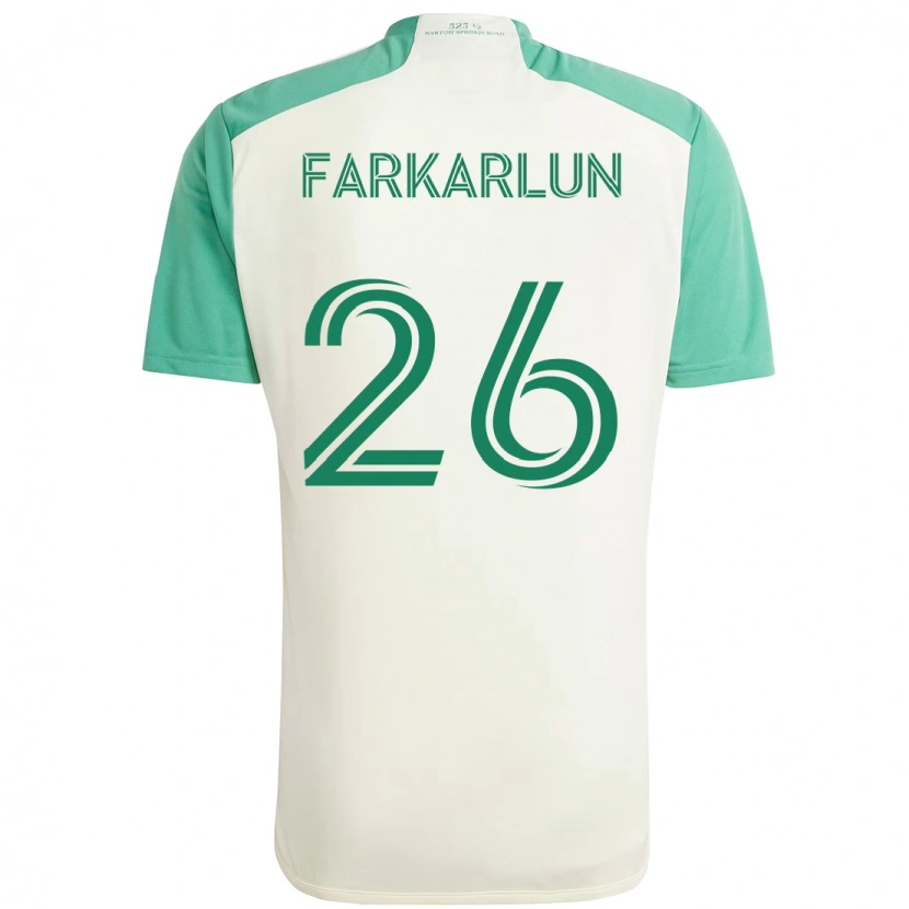 Danxen Män Jimmy Farkarlun #26 Vit Grön Bortatröja Matchtröjor 2025/26 Tröjor T-Tröja
