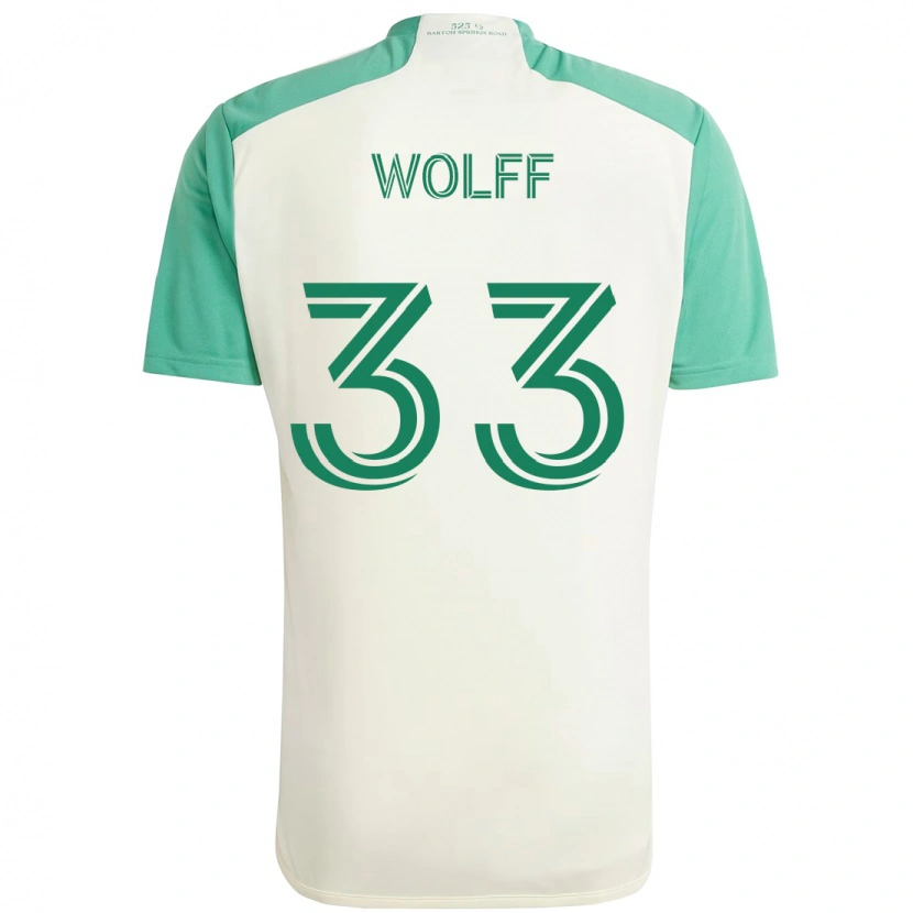 Danxen Män Owen Wolff #33 Vit Grön Bortatröja Matchtröjor 2025/26 Tröjor T-Tröja