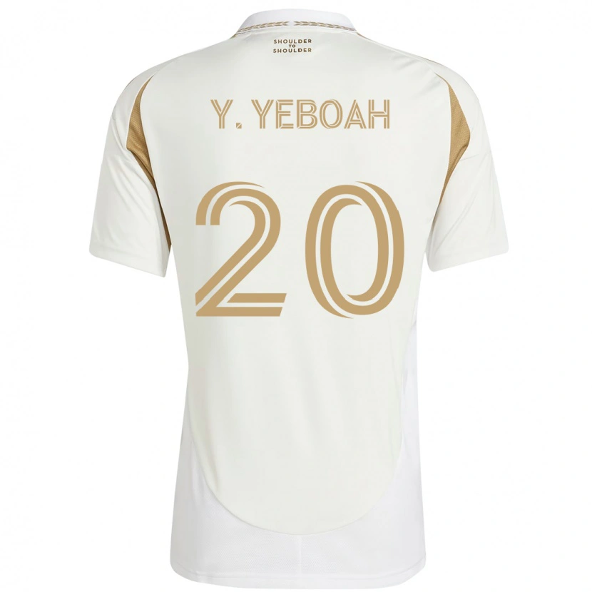 Danxen Män Yaw Yeboah #20 Vit Brun Bortatröja Matchtröjor 2025/26 Tröjor T-Tröja