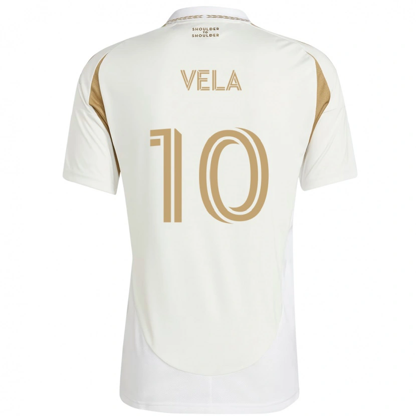Danxen Män Carlos Vela #10 Vit Brun Bortatröja Matchtröjor 2025/26 Tröjor T-Tröja