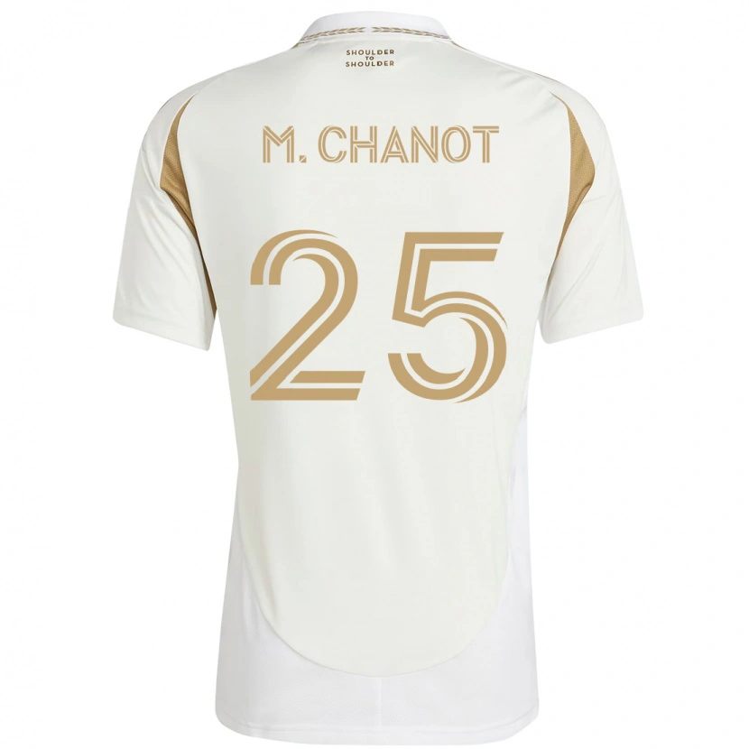 Danxen Män Maxime Chanot #25 Vit Brun Bortatröja Matchtröjor 2025/26 Tröjor T-Tröja