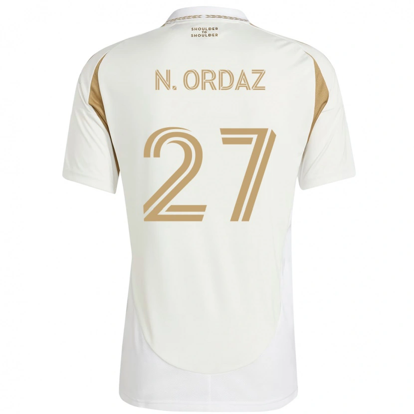 Danxen Män Nathan Ordaz #27 Vit Brun Bortatröja Matchtröjor 2025/26 Tröjor T-Tröja