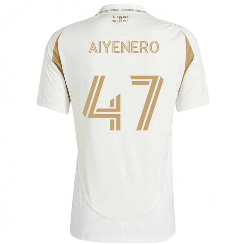 Danxen Män Marius Aiyenero #47 Vit Brun Bortatröja Matchtröjor 2025/26 Tröjor T-Tröja