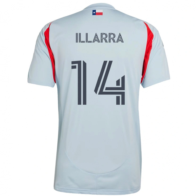 Danxen Män Asier Illarramendi #14 Röd Marinblå Bortatröja Matchtröjor 2025/26 Tröjor T-Tröja