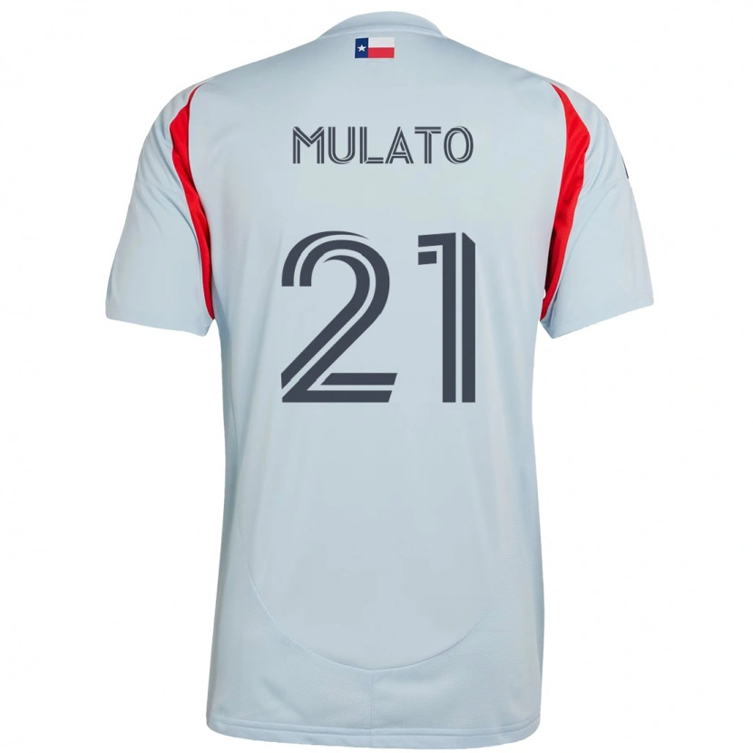 Danxen Män José Mulato #21 Ljusblå Röd Bortatröja Matchtröjor 2025/26 Tröjor T-Tröja