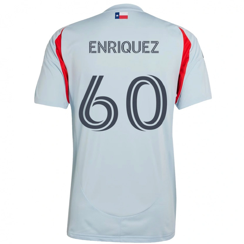 Danxen Män Fabian Enriquez #60 Röd Marinblå Bortatröja Matchtröjor 2025/26 Tröjor T-Tröja