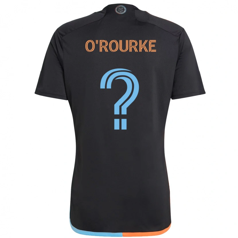 Danxen Män Thomas O'rourke #0 Svart Blå Orange Bortatröja Matchtröjor 2025/26 Tröjor T-Tröja