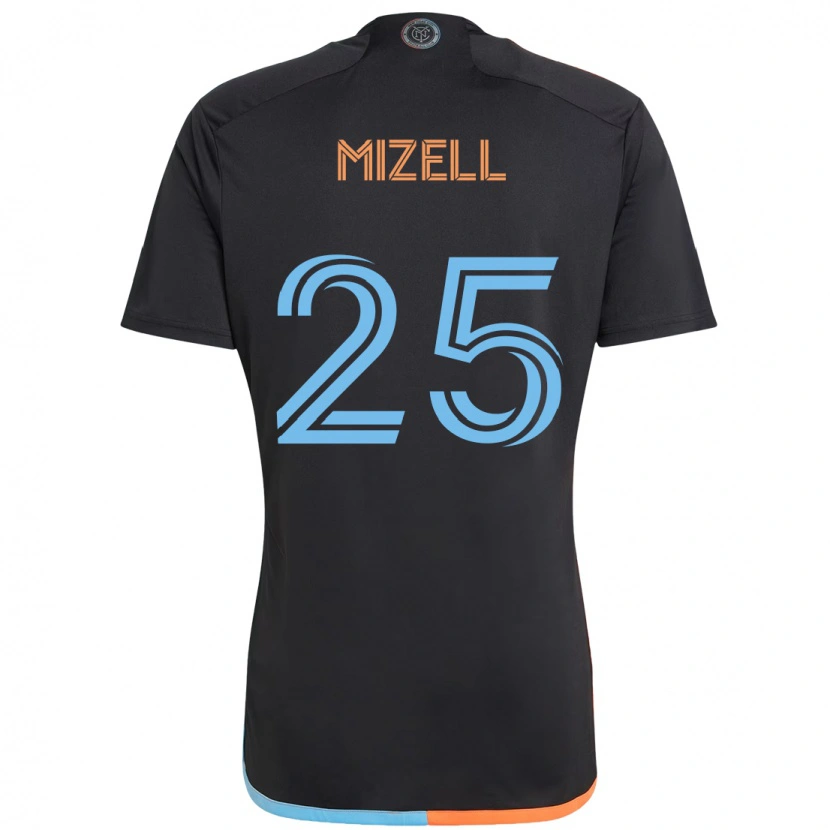 Danxen Män Cody Mizell #25 Svart Blå Orange Bortatröja Matchtröjor 2025/26 Tröjor T-Tröja