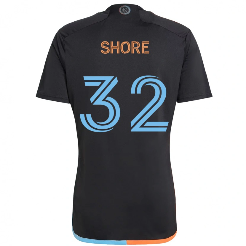 Danxen Män Jonathan Shore #32 Svart Blå Orange Bortatröja Matchtröjor 2025/26 Tröjor T-Tröja