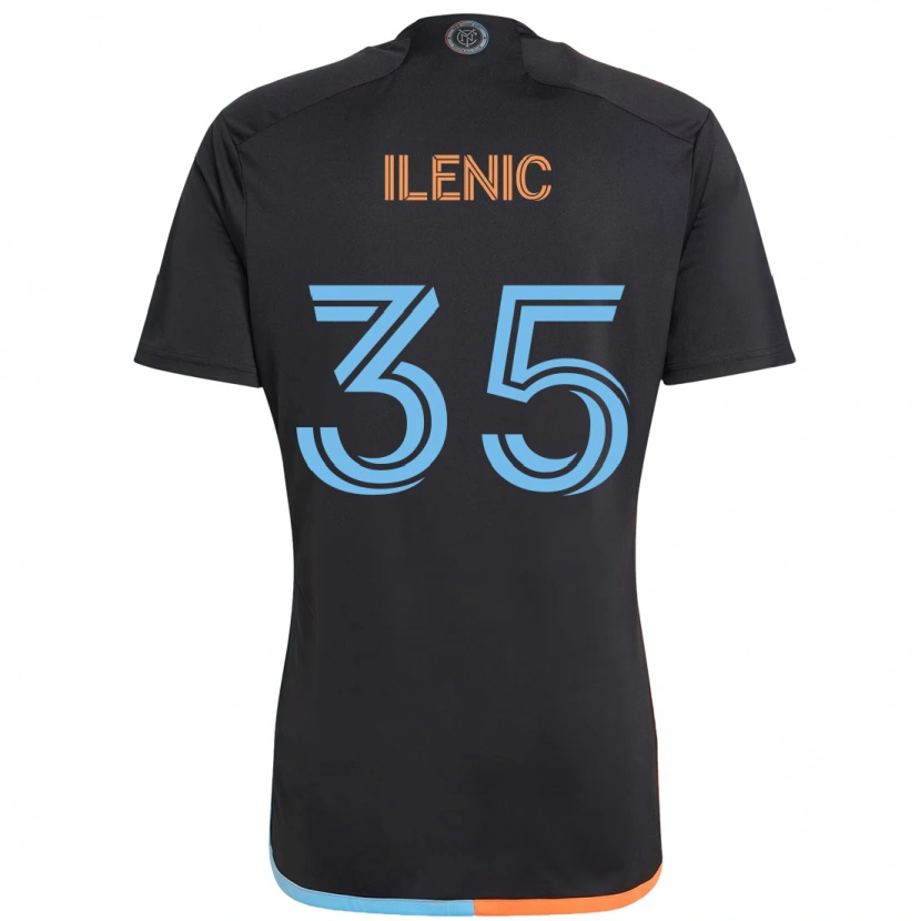 Danxen Män Mitja Ilenič #35 Svart Blå Orange Bortatröja Matchtröjor 2025/26 Tröjor T-Tröja