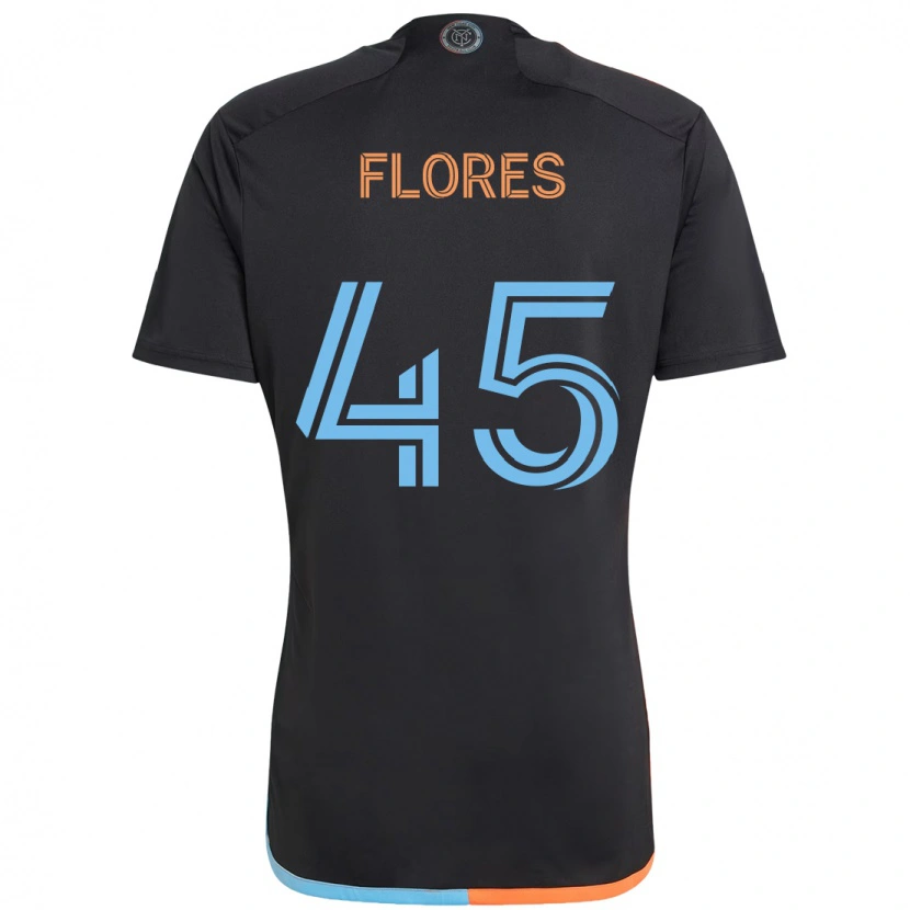 Danxen Män Brian Flores #45 Svart Blå Orange Bortatröja Matchtröjor 2025/26 Tröjor T-Tröja