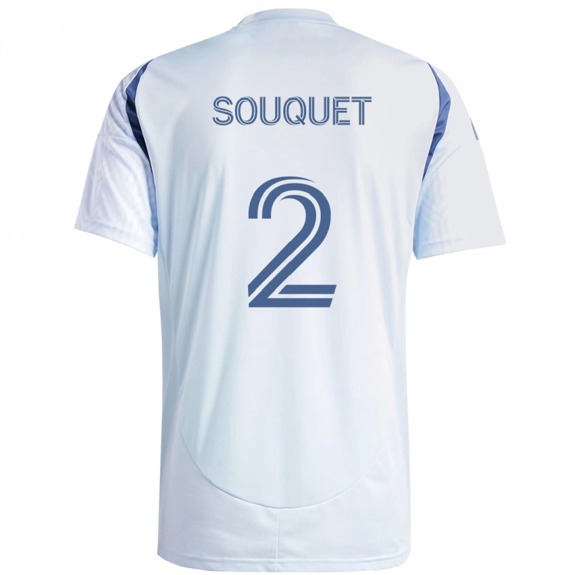 Danxen Män Arnaud Souquet #2 Ljus Himmel Blåblå Bortatröja Matchtröjor 2025/26 Tröjor T-Tröja