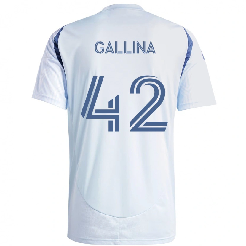 Danxen Män Henrique Gallina #42 Ljus Himmel Blåblå Bortatröja Matchtröjor 2025/26 Tröjor T-Tröja
