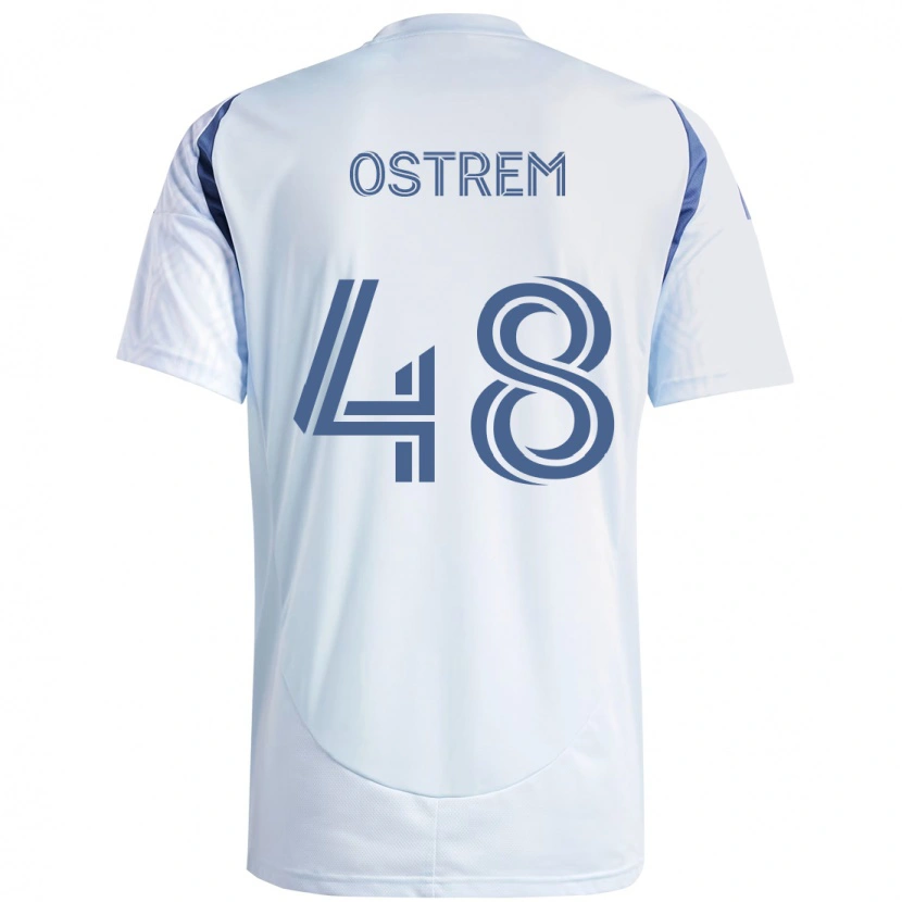 Danxen Män Charlie Ostrem #48 Ljus Himmel Blåblå Bortatröja Matchtröjor 2025/26 Tröjor T-Tröja