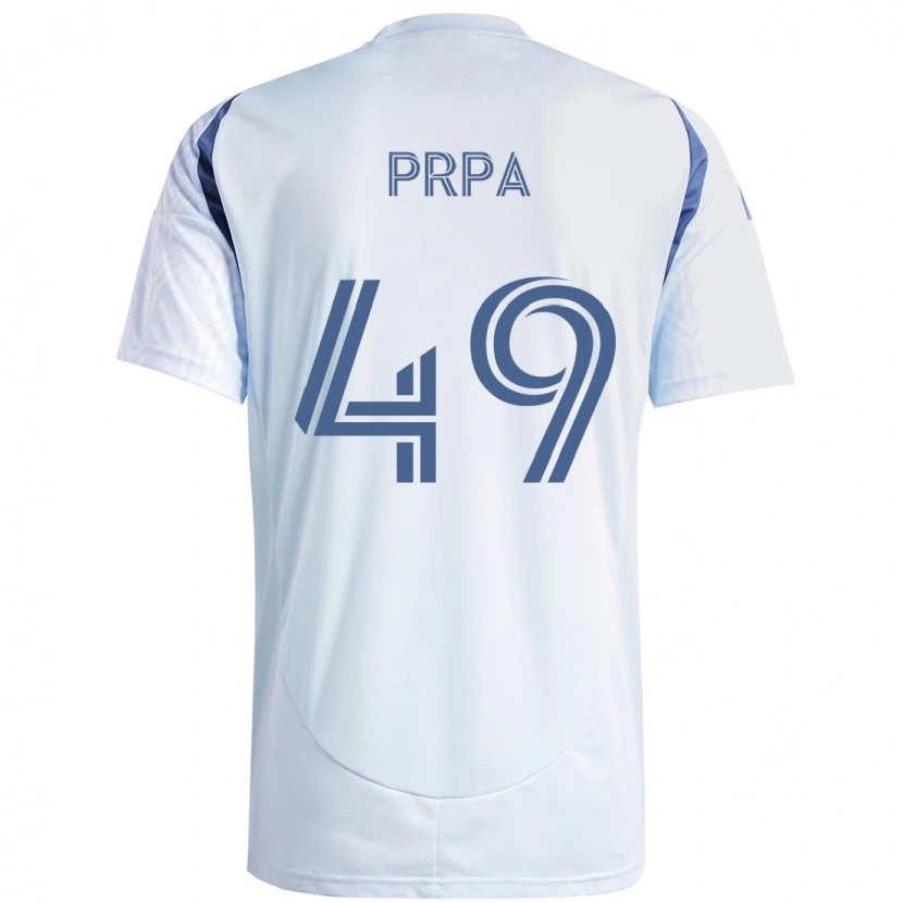 Danxen Män Luka Prpa #49 Ljus Himmel Blåblå Bortatröja Matchtröjor 2025/26 Tröjor T-Tröja