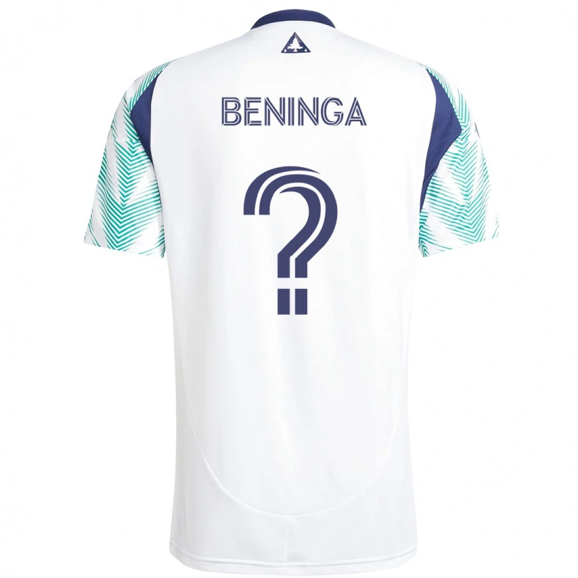 Danxen Män Owen Beninga #0 Vit Blå Bortatröja Matchtröjor 2025/26 Tröjor T-Tröja
