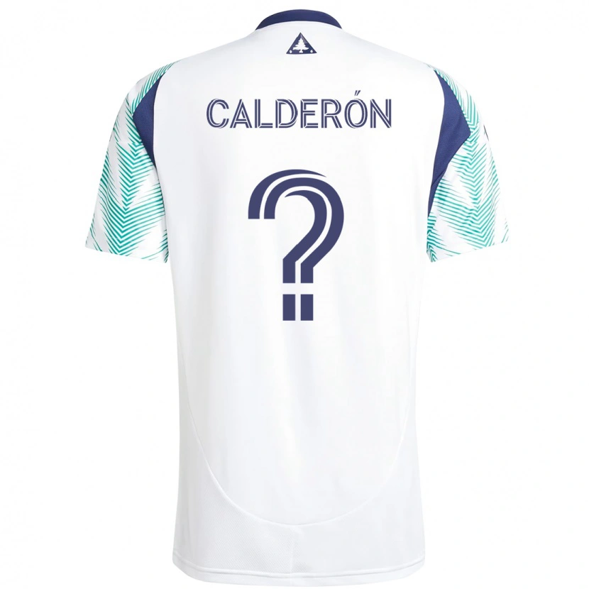 Danxen Män Gio Calderón #0 Vit Blå Bortatröja Matchtröjor 2025/26 Tröjor T-Tröja