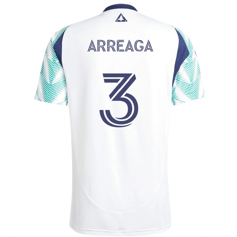 Danxen Män Xavier Arreaga #3 Vit Blå Bortatröja Matchtröjor 2025/26 Tröjor T-Tröja