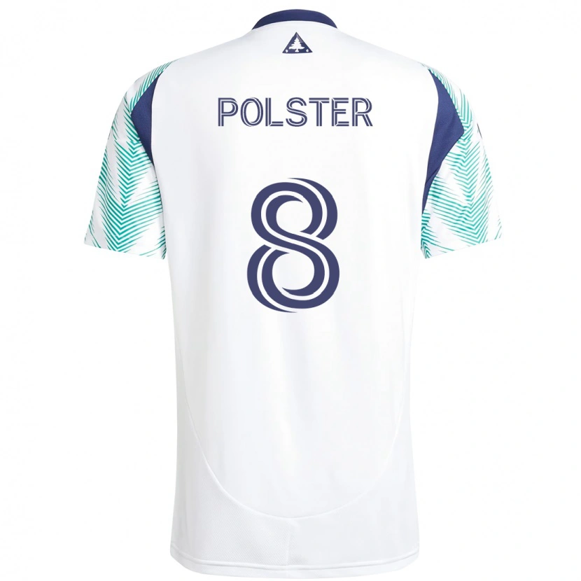 Danxen Män Matt Polster #8 Vit Blå Bortatröja Matchtröjor 2025/26 Tröjor T-Tröja