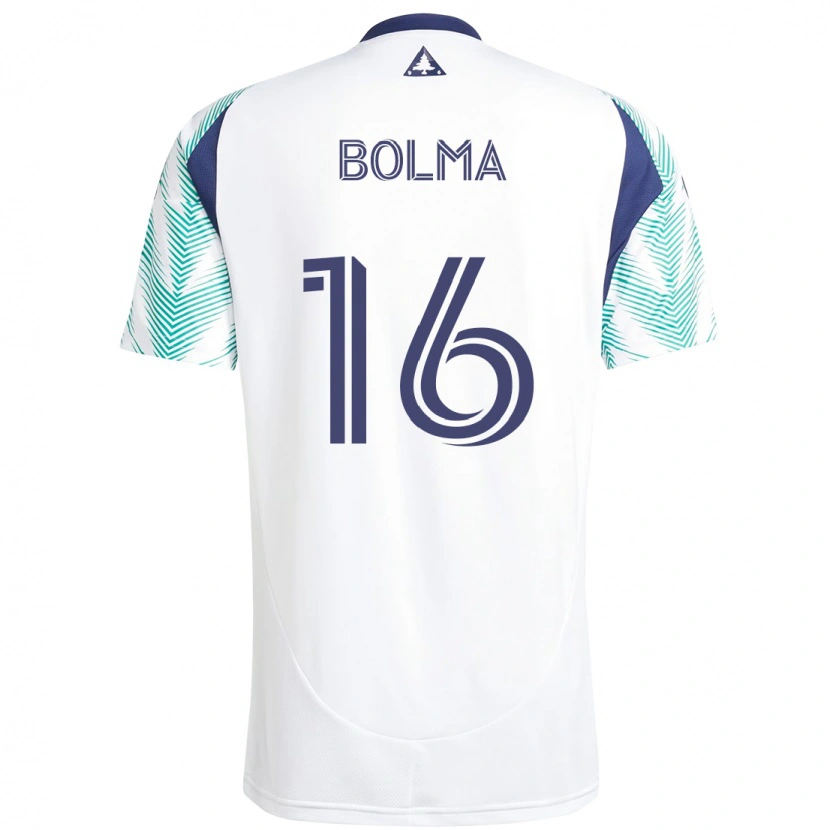 Danxen Män Josh Bolma #16 Vit Blå Bortatröja Matchtröjor 2025/26 Tröjor T-Tröja